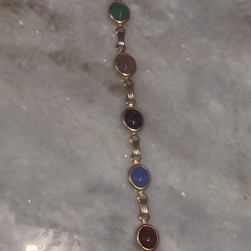 Maybe gold filled scarab bracelet
